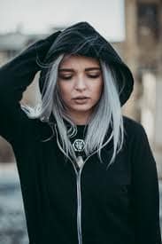 black hoodie